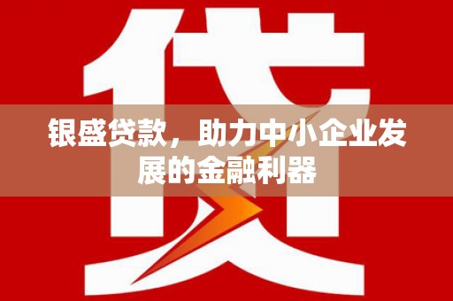 绥化银盛贷款，助力中小企业发展的金融利器