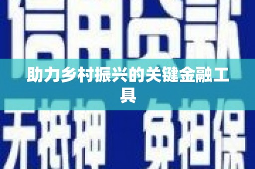 绥化助力乡村振兴的关键金融工具