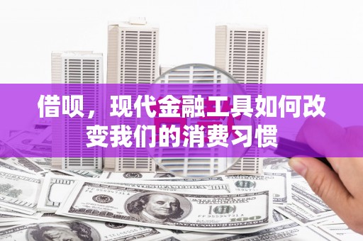 绥化借呗，现代金融工具如何改变我们的消费习惯