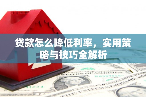 绥化贷款怎么降低利率，实用策略与技巧全解析