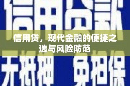 绥化信用贷，现代金融的便捷之选与风险防范