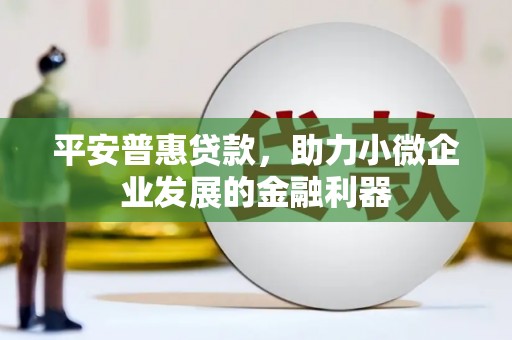 绥化平安普惠贷款，助力小微企业发展的金融利器